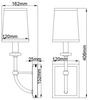Elstead Lighting QN-FELIXSTOWE1-C QUINTIESSE Wandleuchte Felixstowe G9 3W LED IP44 3000K Stahl, Chrom poliert; Kunstseide Muschel(Taupe) L:16. 2cm H:40. 6cm B:12cm dimmbar Bild 3