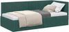 vidaXL Eckbettgestell mit Kopfteil Dunkelgrün 90 cm x 200 cm Samt 42016268 Bild 2