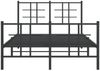 vidaXL Bettgestell mit Kopf- und Fußteil Metall Schwarz 120x190 cm 355576 Bild 5