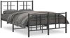 vidaXL Bettgestell mit Kopf- und Fußteil Metall Schwarz 120x190 cm 355576 Bild 2