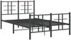 vidaXL Bettgestell mit Kopf- und Fußteil Metall Schwarz 120x190 cm 355576 Bild 3