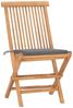 vidaXL 3-tlg. Garten-Essgruppe mit Kissen Klappbar Massivholz Teak 3063172 Bild 2