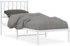 vidaXL Metallbett ohne Matratze mit Kopfteil Weiß 75x190 cm 374476 Bild 2