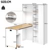 REDOM Eckschreibtisch Schreibtisch und Regal, mit Steckdosen (klappbar Schreibtisch, Eck-Tisch, 1-St, höhenverstellbare Ablagen), mit Steckdose, USB-Anschluss und Kippschutz Bild 4