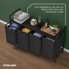 STEELSØN 'Rigil' Wäschesammler, schwarz, Wäschekorb inkl. 4 Wäschesäcke je 40 Liter aus Oxford-Gewebe, ausziehbar, Wäschebox mit MDF-Ablagefläche Bild 4