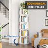 SpaceAid Bücherregal 360-Grad drehbares Bücherregal, 1-tlg, Standregal mit 5 Ebenen, weiß Bild 3