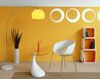 Bogenlampe Kunststoff, Marmor und Metall Orange Bild 4