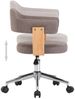 vidaXL Drehbarer Bürostuhl Taupe Bugholz und Stoff [3054841] Bild 4
