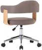 vidaXL Drehbarer Bürostuhl Taupe Bugholz und Stoff [3054841] Bild 5