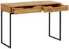 Home affaire Schreibtisch (Maße (B/T/H): 110/45/76 cm), Laptoptisch, Eichenholz, mit 2 Schubladen, filigranes Metallgestell Bild 4