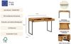 Home affaire Schreibtisch (Maße (B/T/H): 110/45/76 cm), Laptoptisch, Eichenholz, mit 2 Schubladen, filigranes Metallgestell Bild 3