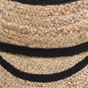 Teppich Jute beige schwarz ⌀ 140 cm geometriches Muster Kurzflor BUKSE Bild 5