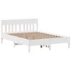 vidaXL Massivholzbett ohne Matratze Weiß 140x200 cm Kiefernholz 3323261 Bild 5