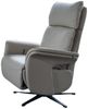 KAWOLA Sessel NAMA Relaxsessel drehbar Leder grau 111 x 86 x 78 cm Bild 3