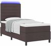 vidaXL Boxspringbett mit Matratze Dunkelbraun 100 x 200 cm Stoff 3342770 Bild 3
