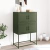 vidaXL Sideboard Olivgrün 68,5x38,5x107 cm Stahl 846486 Bild 3