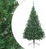 vidaXL Künstlicher Halb-Weihnachtsbaum mit Ständer Grün 240 cm PVC 328416 Bild 2
