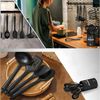 OKWISH Kochbesteck-Set 12er Küchenhelfer Set Kochgeschirr Küchenutensilien (Gesund Silikon Kochset Antihaft Hitzebeständig mit Utensilienhalter, 12-tlg, Silikonspatel, Utensilien-Set, Kochutensilien, Silikon, einteilig), Kochzubehör für kochen und back... Bild 2