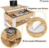 TREND WERK Couchtisch Lift-Couchtisch höhenverstellbar Sofatisch 92×54 cm mit Stauraum, verstecktem Fach Wohnzimmertisch Holz modern Bild 4