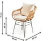 Kobolo 4-Fußstuhl Gartenstühle Stuhl Stühle RETRO inkl Kissen S/2 (Polyrattan, 2 St) Bild 4