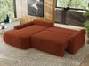 Ecksofa, L-förmiges, lose Kissen, DL-Schlaffunktion, (H 100 x T 187 x B 273 cm) - CUBO L - Plüsch Orange - linke Seite Bild 3
