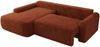 Ecksofa, L-förmiges, lose Kissen, DL-Schlaffunktion, (H 100 x T 187 x B 273 cm) - CUBO L - Plüsch Orange - linke Seite Bild 5