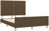 vidaXL Polsterbett mit Kopfteil Stoff Dunkelbraun 140x190 cm Bild 4
