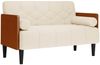 vidaXL Zweisitzer-Sofa mit Nackenrollen 110 cm Leinen 4100606 Bild 2