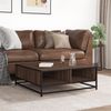 Couchtisch, Sofatisch Braun Eichen-Optik 80x80x30 cm Holzwerkstoff Metall Bild 3