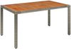 vidaXL 7-tlg. Garten-Essgruppe mit Kissen Grau Poly Rattan 3212915 Bild 5