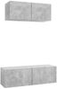 vidaXL 2-tlg. TV-Schrank-Set Betongrau Spanplatte [3079122] Bild 2