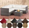 CLP Ecksofa-Garnitur Liberi 5mm Ecksofa-Garnitur Polyrattan,grau-meliert cremeweiß Bild 2