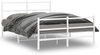 vidaXL Bettgestell mit Kopf- und Fußteil Metall Weiß 140x200 cm 355433 Bild 2
