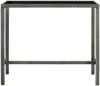 Garten-Bartisch JONI Grau 130x60x110 cm Poly Rattan und Glas | Gartentisch Rattan Bistrotisch Outdoortisch Terrassentisch Bild 3