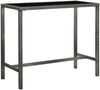 Garten-Bartisch JONI Grau 130x60x110 cm Poly Rattan und Glas | Gartentisch Rattan Bistrotisch Outdoortisch Terrassentisch Bild 2