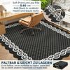 GarveeMore Teppich eleganter und hübscher Flachflor-Teppich mit Wellenrand, rechteckig, Höhe: 7 mm, waschbar, rutschfest, für Wohnzimmer/Schlafzimmer/Esszimmer/Flur/Diele Bild 4