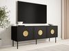 TV-Lowboard Palazzo 150 3D (Farbe: Schwarz Matt / Schwarz Matt + Eiche Craft) Bild 3