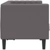 vidaXL Chesterfield-Sofa 2-Sitzer Grau Kunstleder 372662 Bild 5