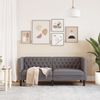 vidaXL Chesterfield-Sofa 2-Sitzer Grau Kunstleder 372662 Bild 3