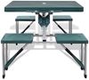 vidaXL Campingtisch mit 4 Hockern Klappbar Aluminium Extra Leicht Grün 41456 Bild 2