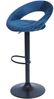 2er-Set Barhocker HWC-F46, Barstuhl Tresenhocker Bistrohocker, Gestell schwarz ~ Samt, petrol-blau Bild 3