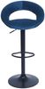 2er-Set Barhocker HWC-F46, Barstuhl Tresenhocker Bistrohocker, Gestell schwarz ~ Samt, petrol-blau Bild 4