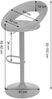 2er-Set Barhocker HWC-F46, Barstuhl Tresenhocker Bistrohocker, Gestell schwarz ~ Samt, petrol-blau Bild 2