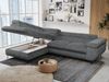 Mks Möbel 'Peter L-form' Ecksofa mit Bettfunktion, Bettkasten & einstellbaren Kopfstützen, Dunkelgrau, Cord, mit Topper, links Bild 3