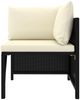 vidaXL 2-Sitzer-Gartensofa mit Kissen Schwarz Poly Rattan 313512 Bild 2