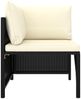 vidaXL 2-Sitzer-Gartensofa mit Kissen Schwarz Poly Rattan 313512 Bild 3