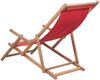 vidaXL Strandstuhl Klappbar Stoff und Massivholz Rot 43995 Bild 3