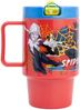 Spiderman Becher Mikrowellengeeigneter Kunststoffbecher 530 ml mit Schraubdeckel – Motivbecher für Kinder Bild 2