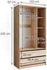 Kinderkleiderschrank Elmo Sonoma 100 x 200 cm mit 2 Schubladen Vicco Bild 3