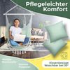 KESSER® Hängesessel mit 2 Kissen Getränkehalter & Bücherfach - Safari XXL Hängestuhl für Erwachsene & Kinder Hängematte bis 150 kg Hängesitz Aufhängung Indoor & Outdoor Wohn & Garten Terrasse Grün / Weiß Bild 4